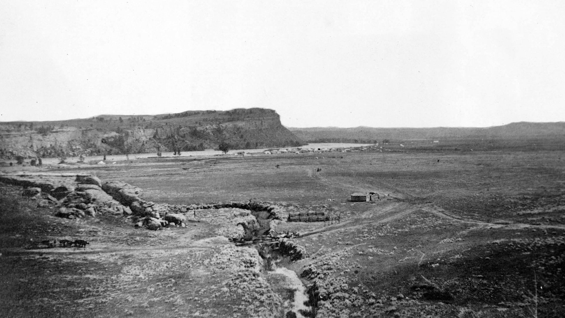 Alkali Creek area with Coulson in the distance, 1880s